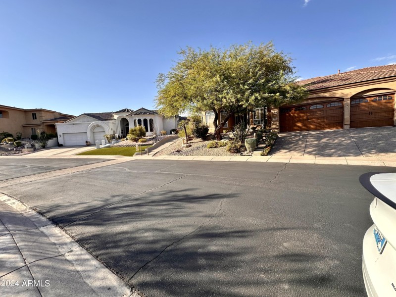 Custom homes around the lot