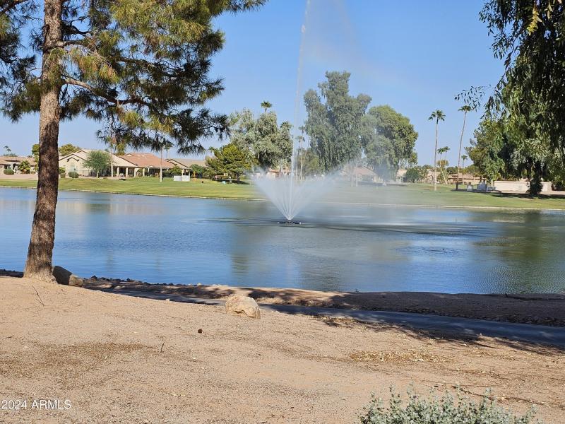 Lake and Fountain View