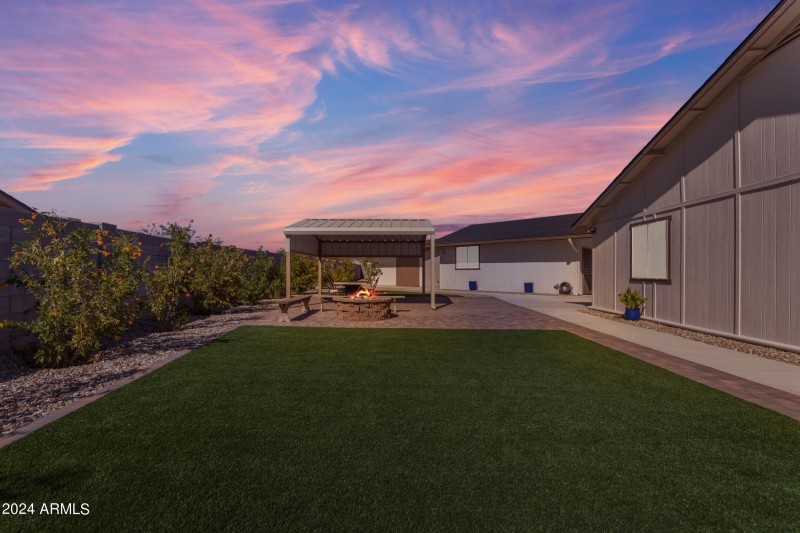 Backyard with Large Turf Area