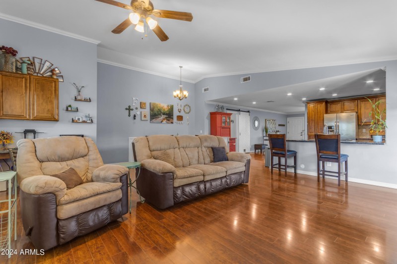 Wood Floors in Great Room