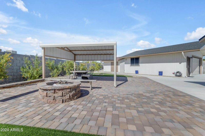 Backyard Fire pit and Gazebo