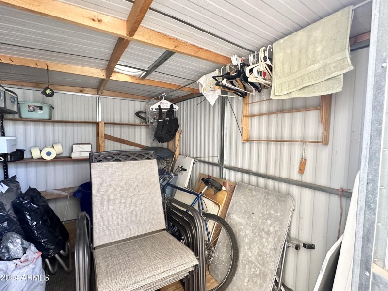INSIDE STORAGE SHED