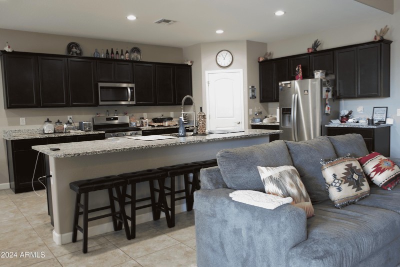 Kitchen From Living Room