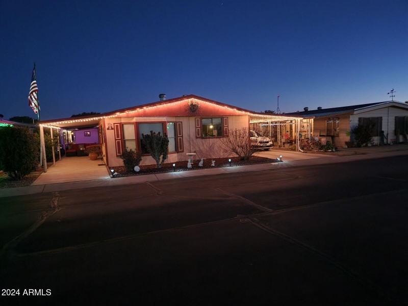 Front of house lights on