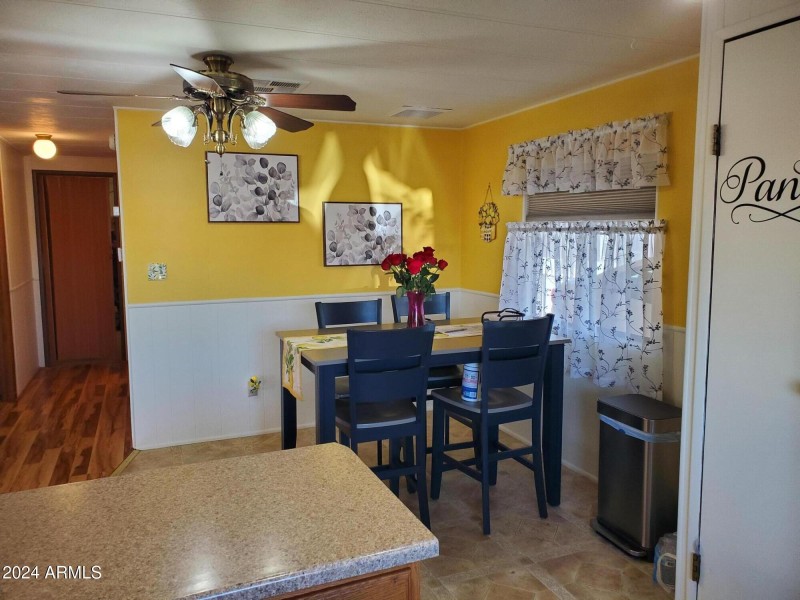Dining from kitchen