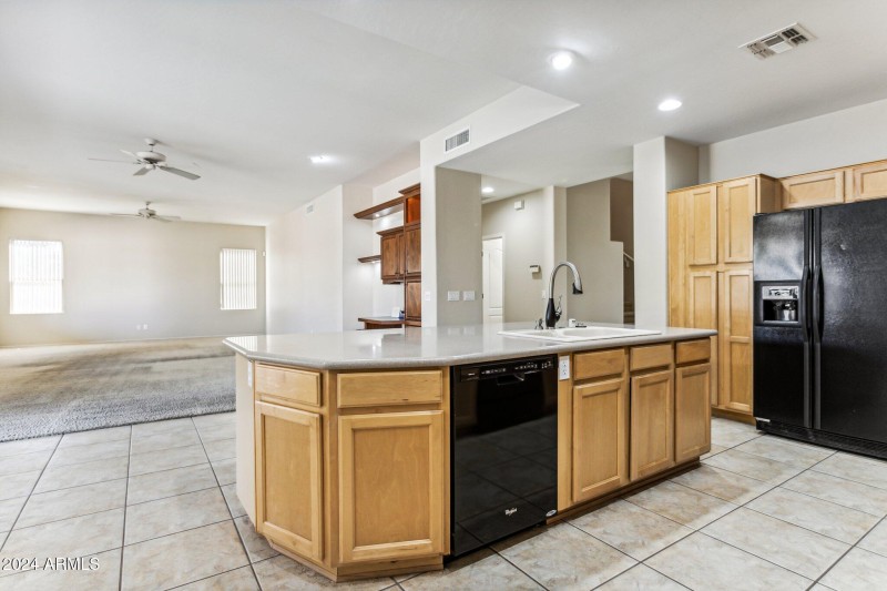 Kitchen Overlooking Living Room