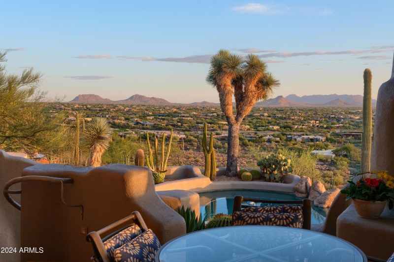Outdoor dining view