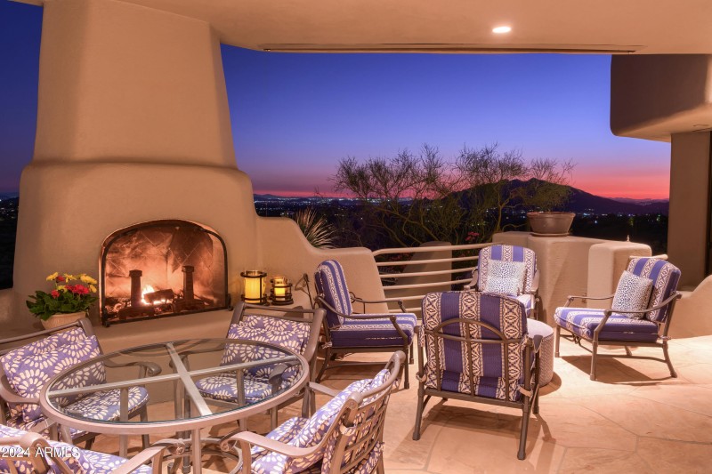 Sunset fireside