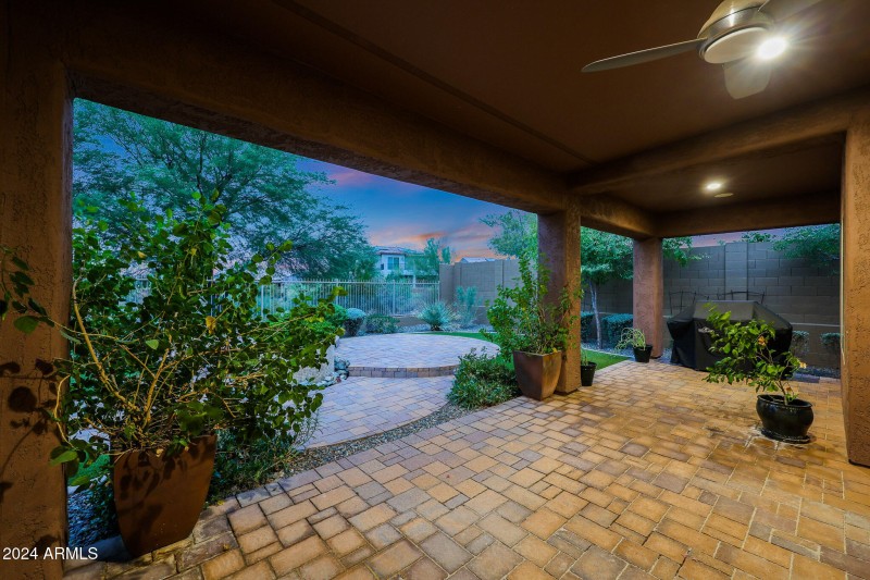 Covered Patio at Twilight