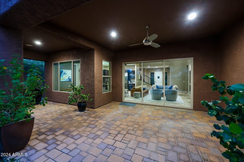 Covered Patio at Twilight