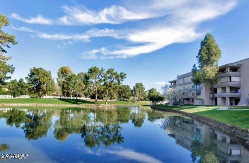 Lake and building