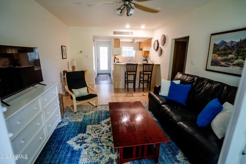 living room to kitchen