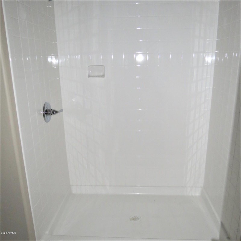 Shower in back bathroom