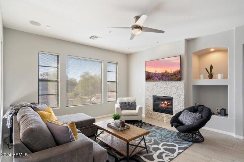 Fireplace in living room