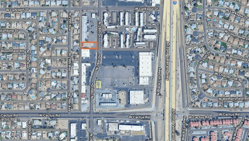 parcel map showing Cactus and I17