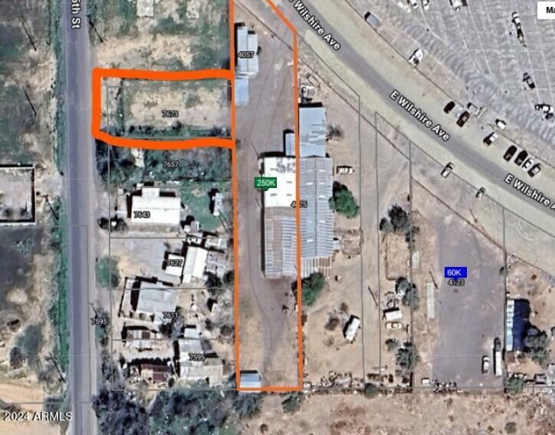 Overhead of two Parcel being sold togeth
