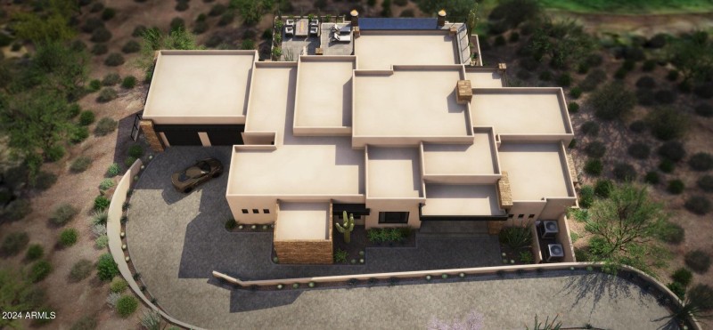 Rendering of site plan of home