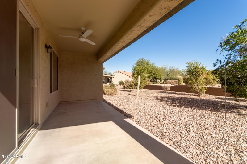 Back patio and yard