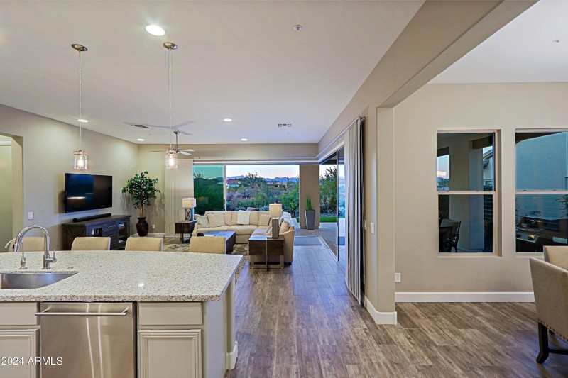 Kitchen, Greatroom and Dining