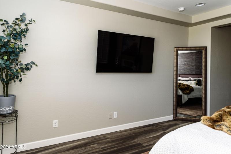 TV IN PRIMARY BEDROOM