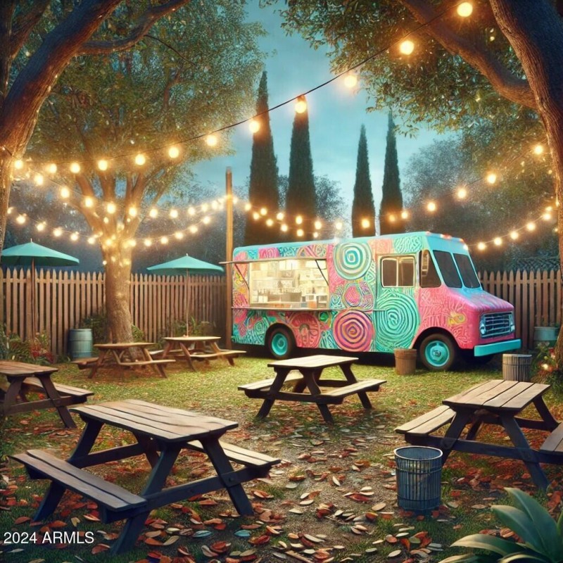Virtual Rendering Food Truck Lot