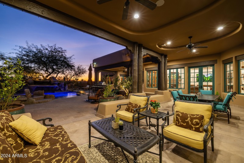 Evening backyard Patio
