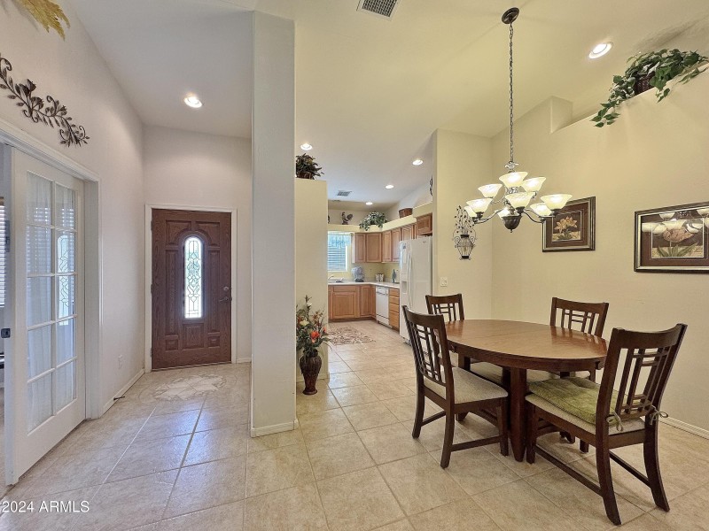 Dining and kitchen