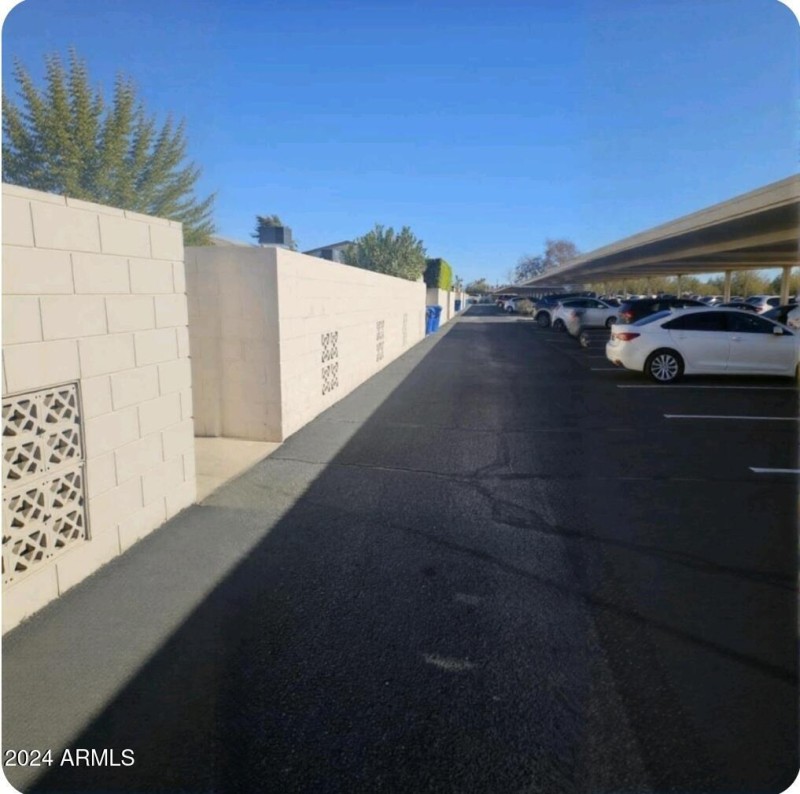 2 covered parking spaces