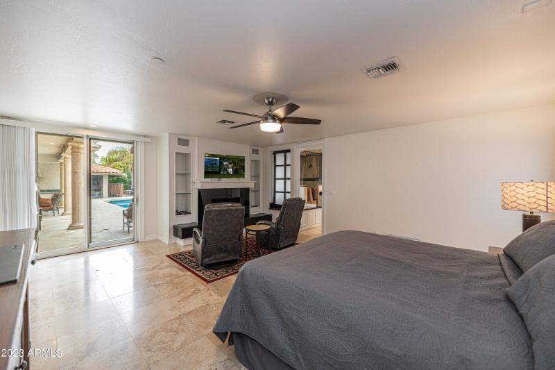 Master bed and sitting area