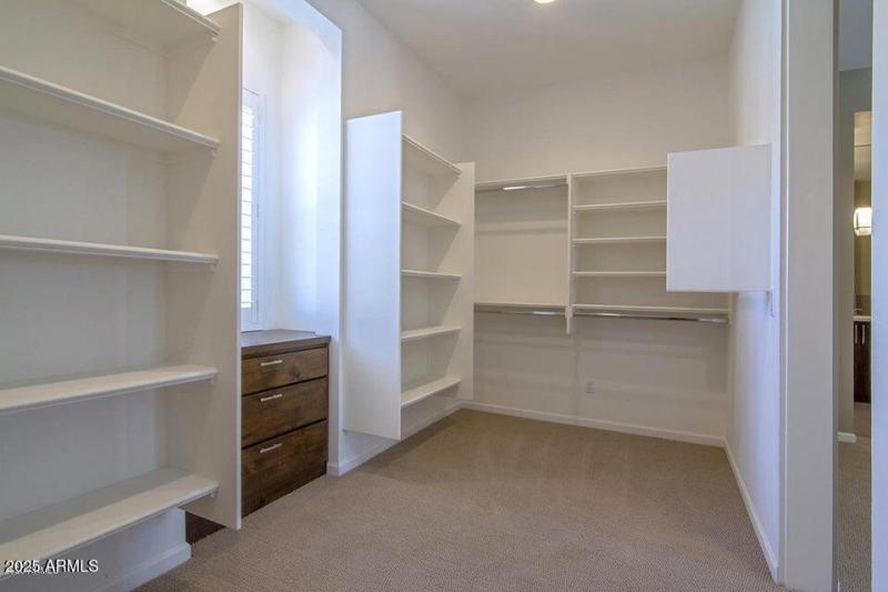 Large primary closet.