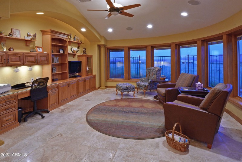 Den with gorgeous views.