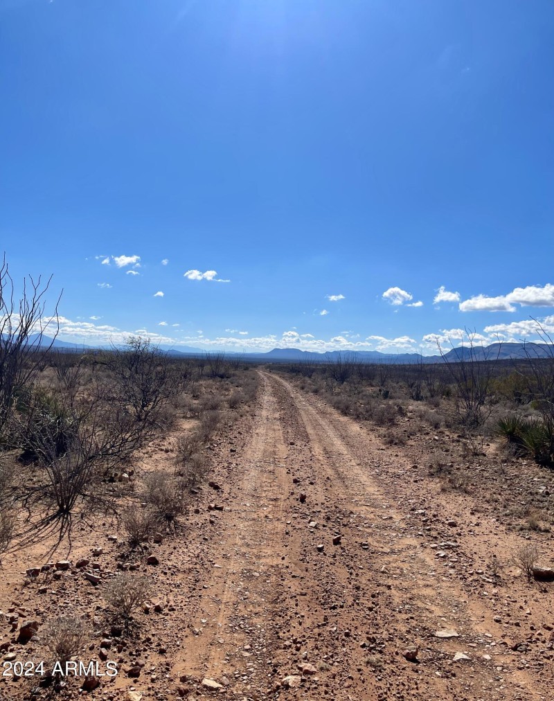 Dirt road leads to property