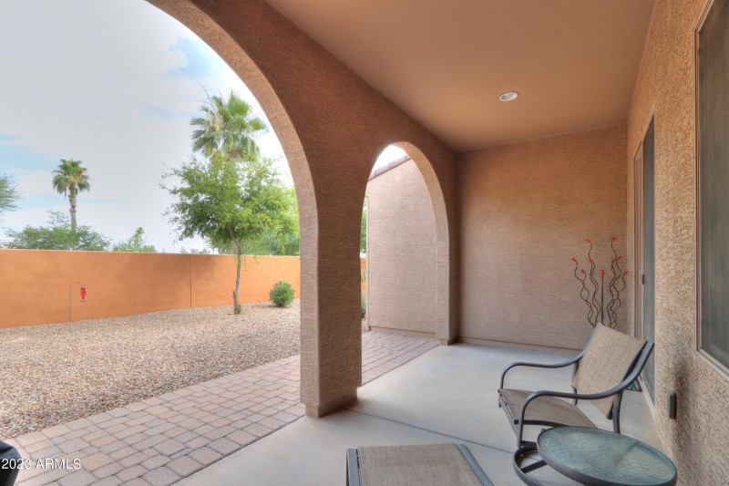 Large covered patio