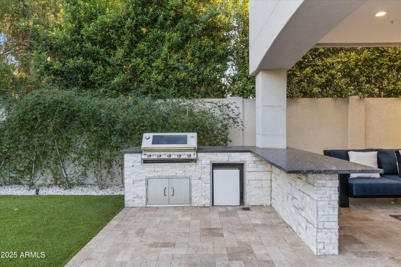 Outdoor grilling area