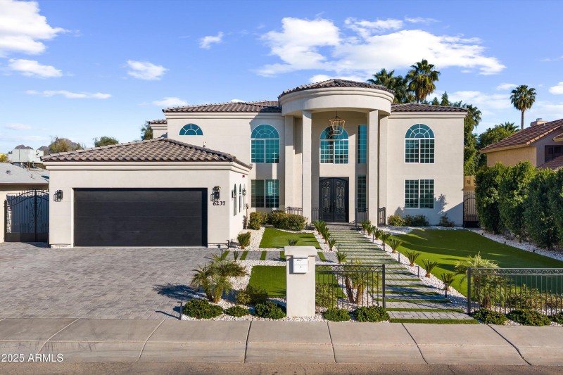 West facing front entrance