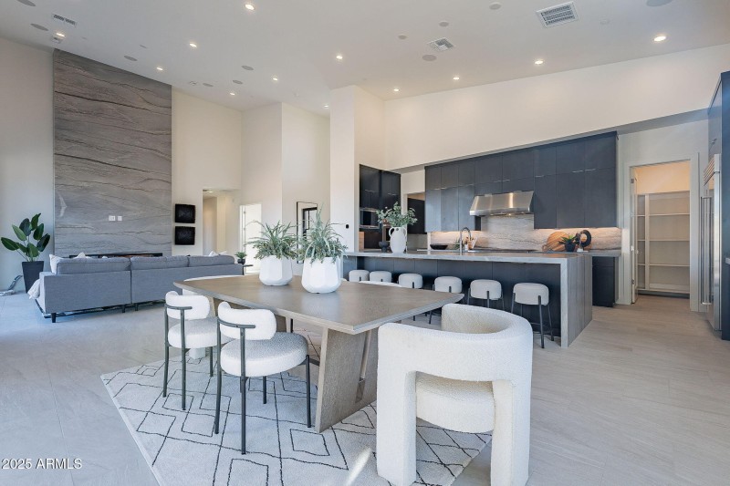 Soaring ceilings at open Great Room