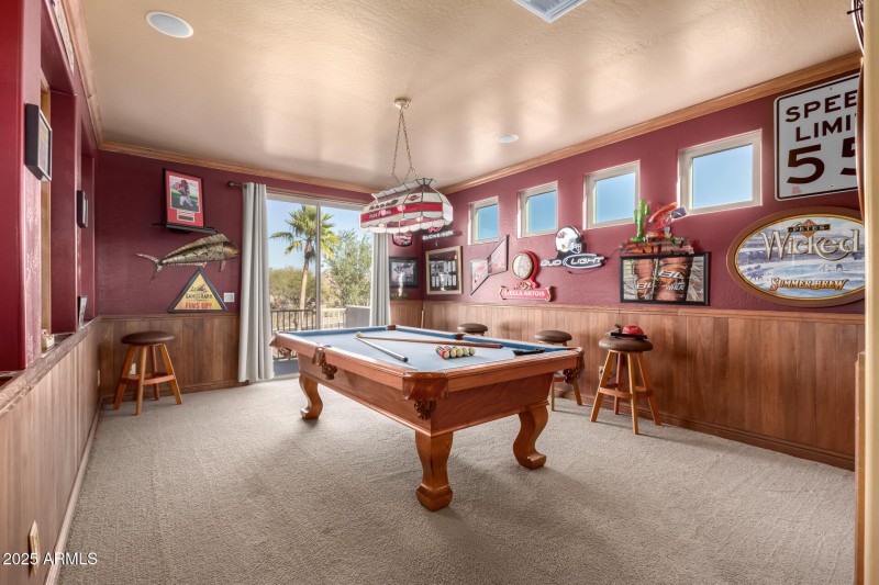 Game Room with Pool Table