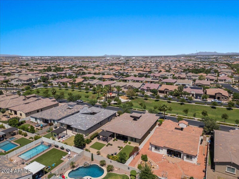 55 Aerial back of home