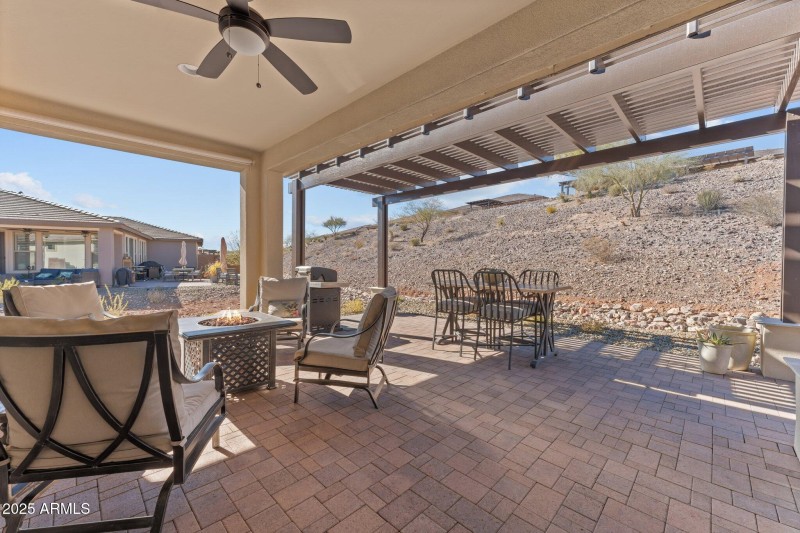 Large covered patio