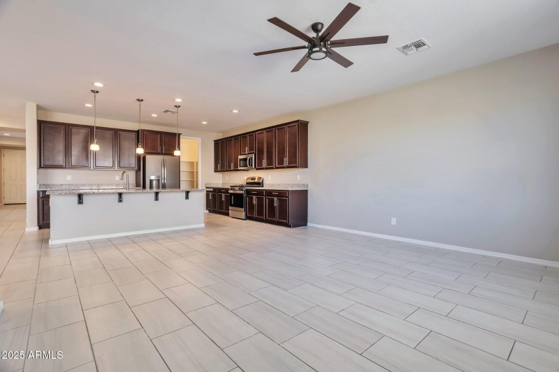 Family to kitchen