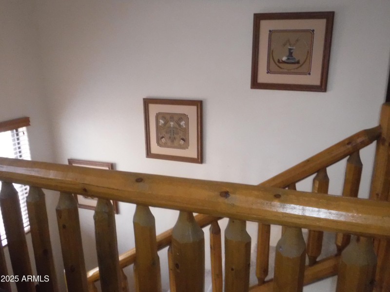 stair pine rails