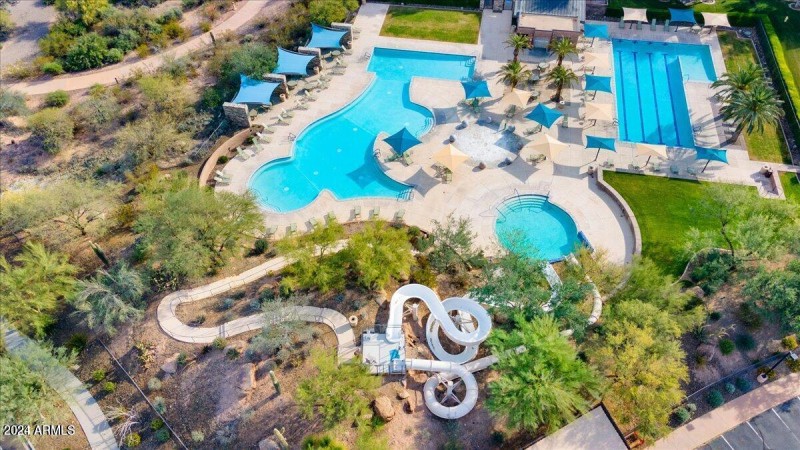 Waterslide and Lap Pool Fun