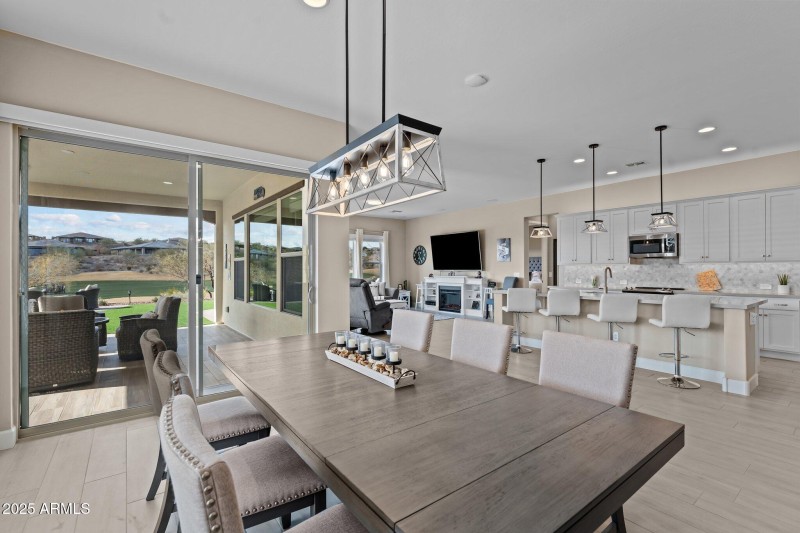 View from dining area