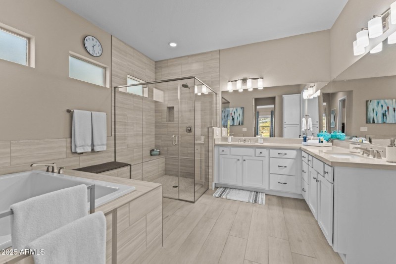 Luxurious primary bathroom