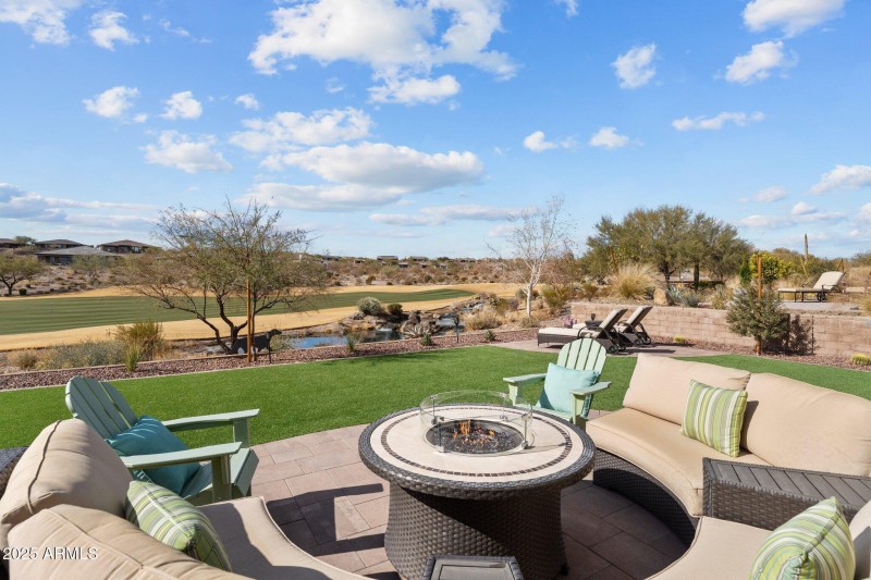 Golf course water view
