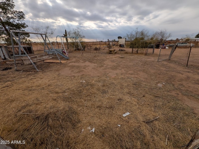 fenced in backyard