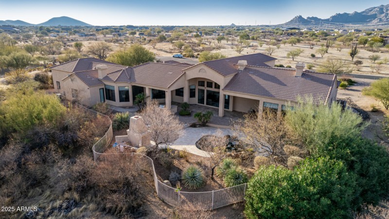 Arial of the back of home.
