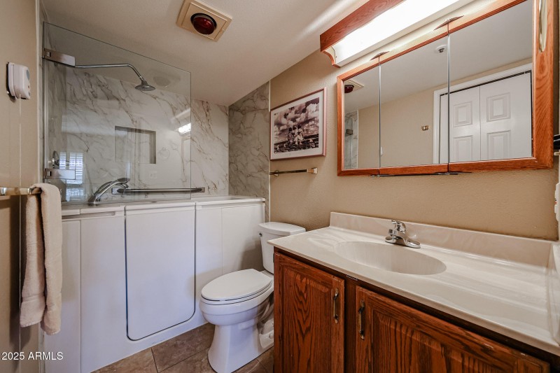 Walk in tub with shower too!