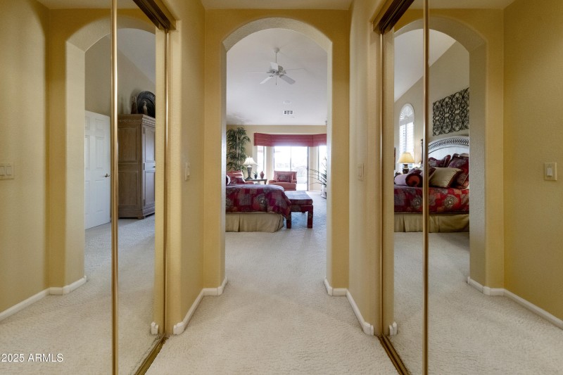 Closet walkway to Primary Suite