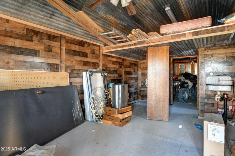 Shed interior